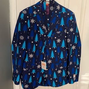 OppoSuits Holiday Suit Pants and Tie HOLODAY TREES
